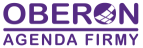 Logo OBERON Agenda firmy v fialovej farbe